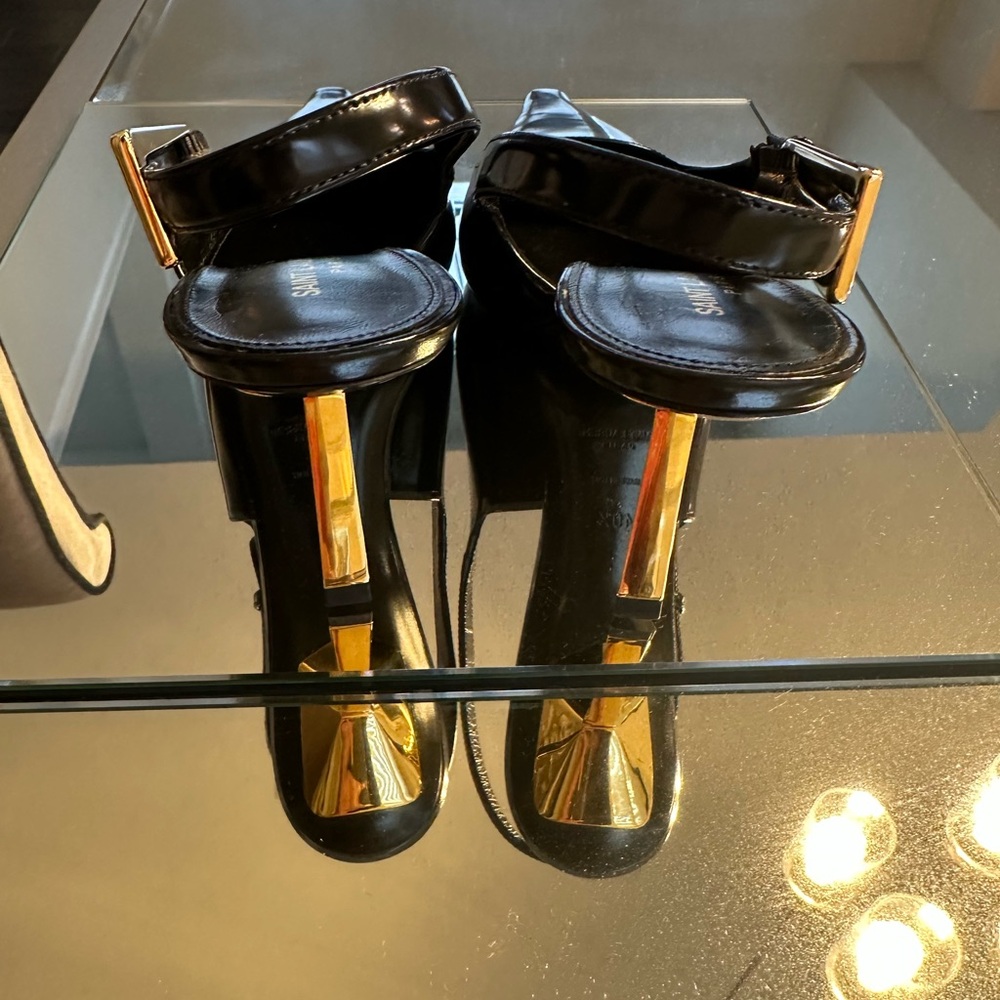 Saint Laurent “Lee” slingback buckle leather pumps Size 40.5 - Picture 4 of 9